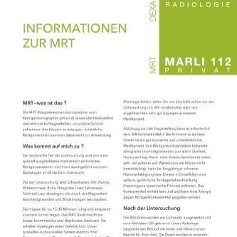 Informationsbogen zur MRT-Untersuchung